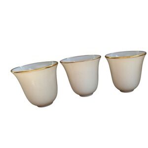 Lenox Ivory Porcelain Gilt Gold Rim For Sterling Silver Demitasse 3 INSERT ONLY